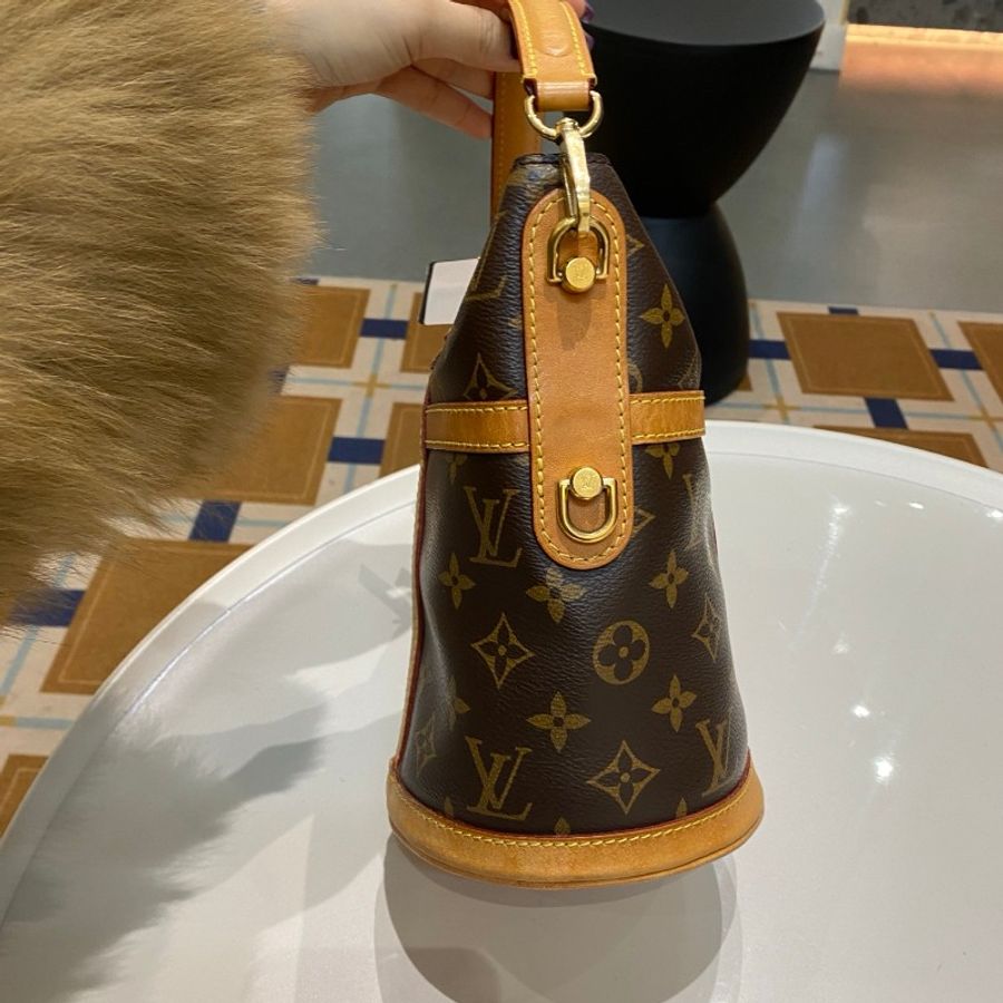 LV路易威登大薯条Duffle老花单肩斜挎包14*22*14-13