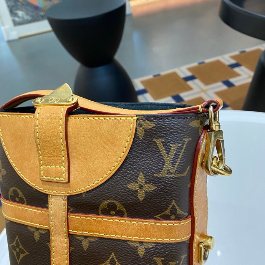 LV路易威登大薯条Duffle老花单肩斜挎包14*22*14-25