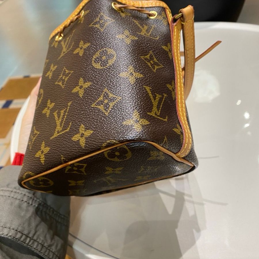 LV路易威登Nano Noe老花帆布抽绳水桶包13*16*10-19