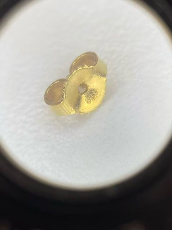 Chrome Hearts克羅心 22k金白鑽Tiny三節耳墜耳釘-5