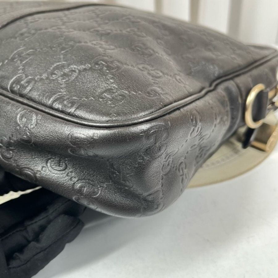 GUCCI 全皮老花壓紋手提包公文包電腦包-11