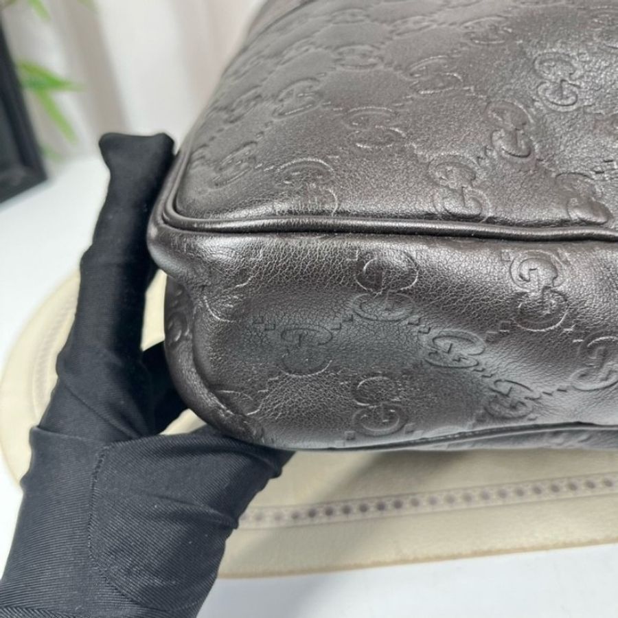 GUCCI 全皮老花壓紋手提包公文包電腦包-15