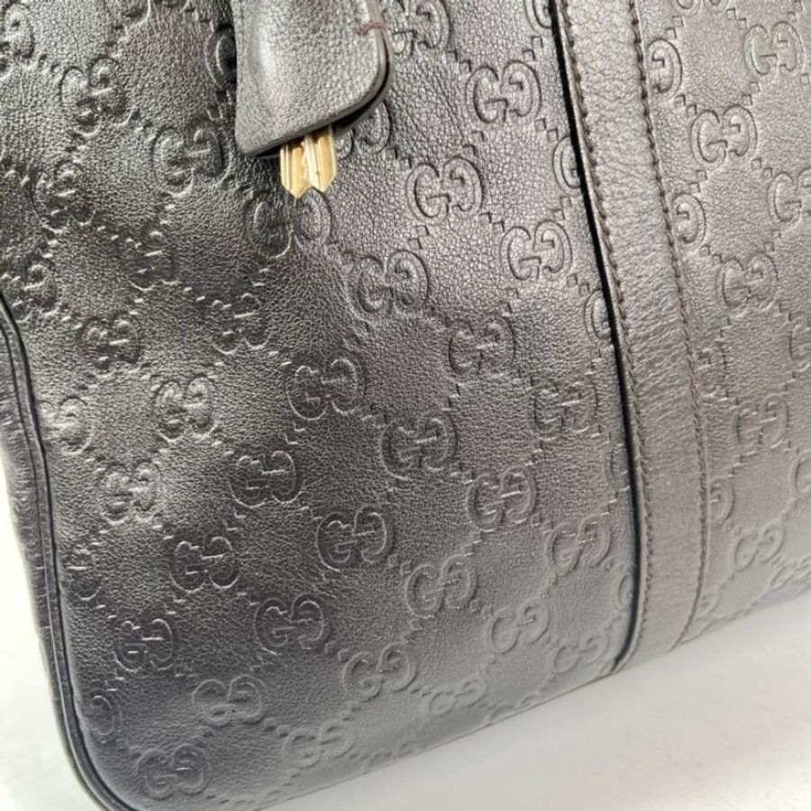GUCCI 全皮老花壓紋手提包公文包電腦包-22
