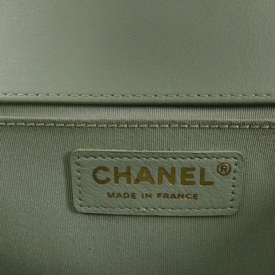 CHANEL 牛皮皮革Boy 25鏈帶肩背袋-5