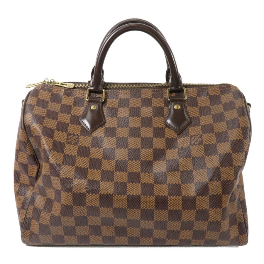 LOUIS VUITTON Damier Speedy Bandouliere 30手挽肩背兩用袋-1