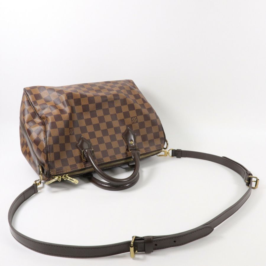 LOUIS VUITTON Damier Speedy Bandouliere 30手挽肩背兩用袋-6