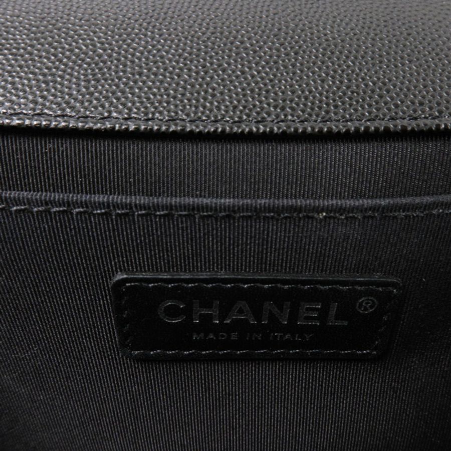 CHANEL 牛皮皮革Boy 20鏈帶肩背袋-5