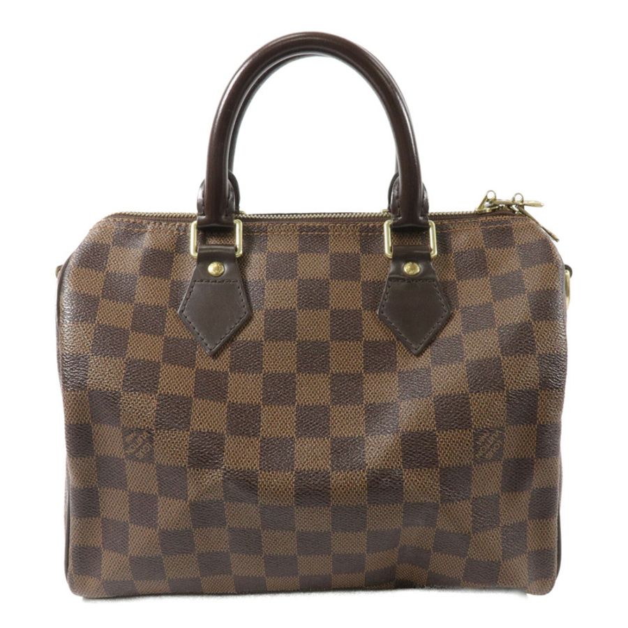 LOUIS VUITTON Damier Speedy Bandouliere 25手挽肩背兩用袋-1