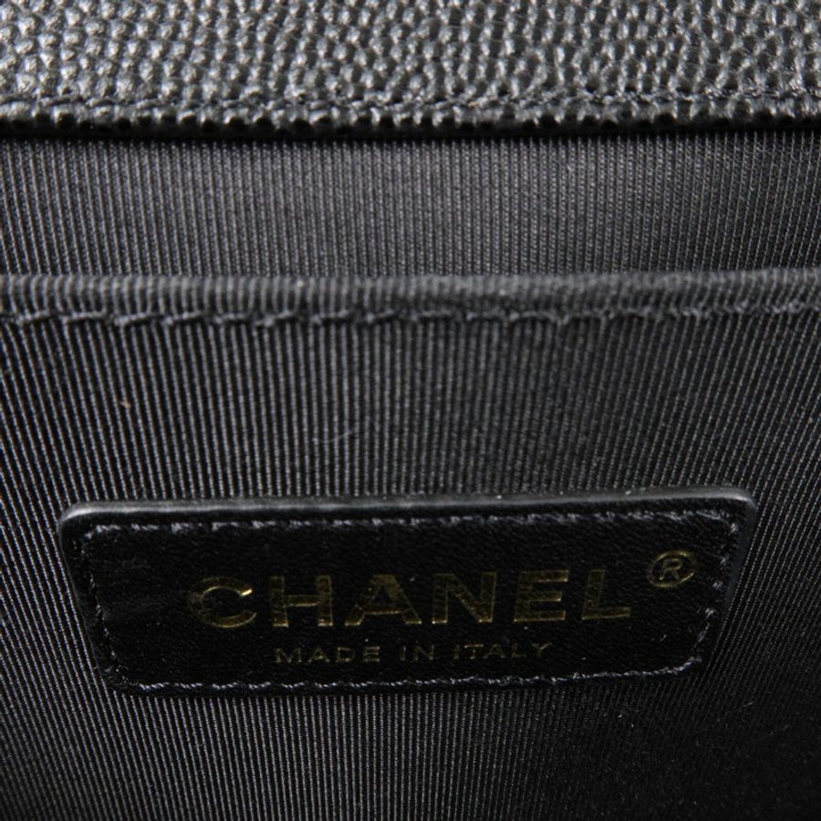 CHANEL 牛皮皮革Boy 25鏈帶肩背袋-5