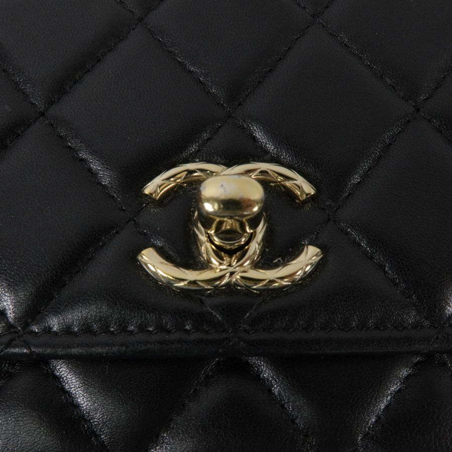 CHANEL 羊皮皮革WOC Wallet On Chain鏈帶肩背袋-7