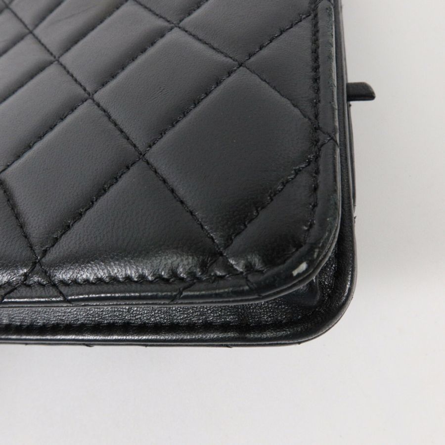 CHANEL 羊皮皮革WOC Wallet On Chain鏈帶肩背袋-14