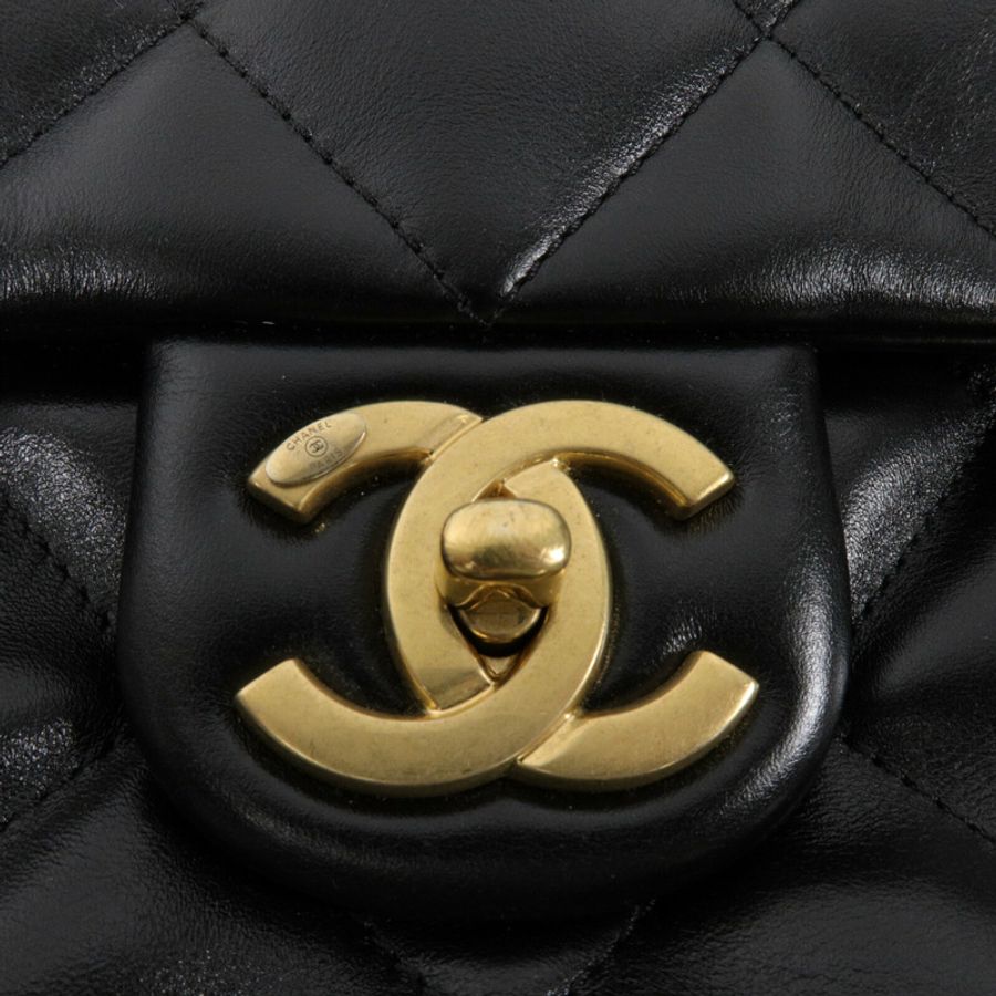CHANEL 羊皮皮革Chain Shoulder鏈帶肩背袋-6