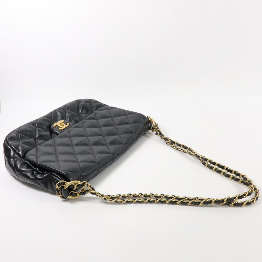 CHANEL 羊皮皮革Chain Shoulder鏈帶肩背袋-8