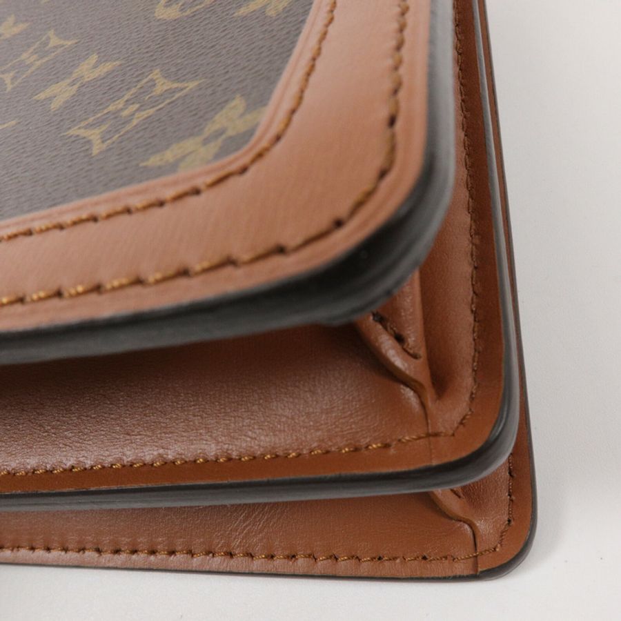 LOUIS VUITTON Monogram Reverse Dauphine MM肩背袋-11