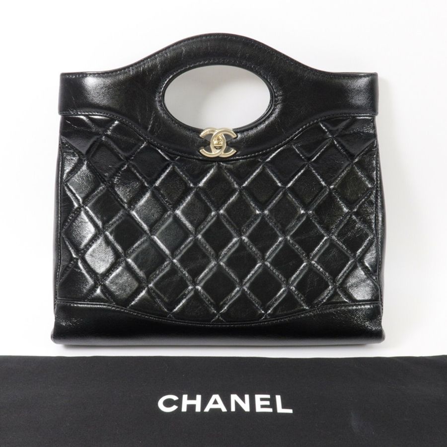 CHANEL 羊皮皮革Chanel 31 Shopping Bag鏈帶手挽肩背兩用袋-8