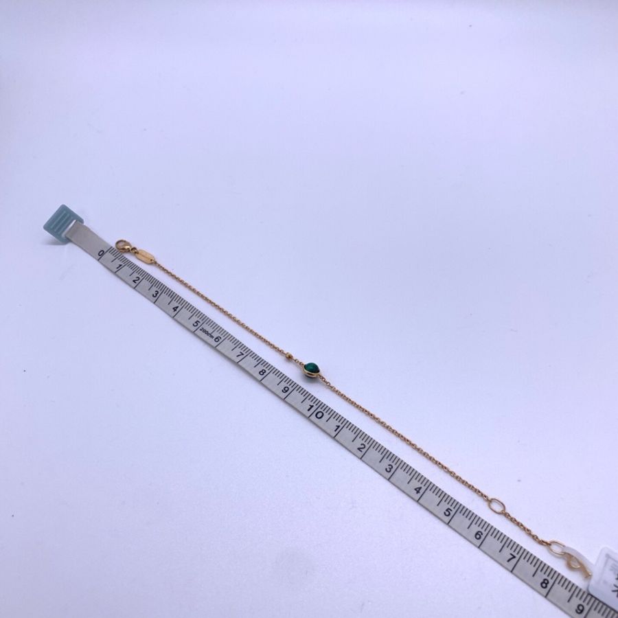Piaget/伯爵 Possession系列孔雀石手鍊18K玫瑰金鑲嵌孔雀石+小鑽-2