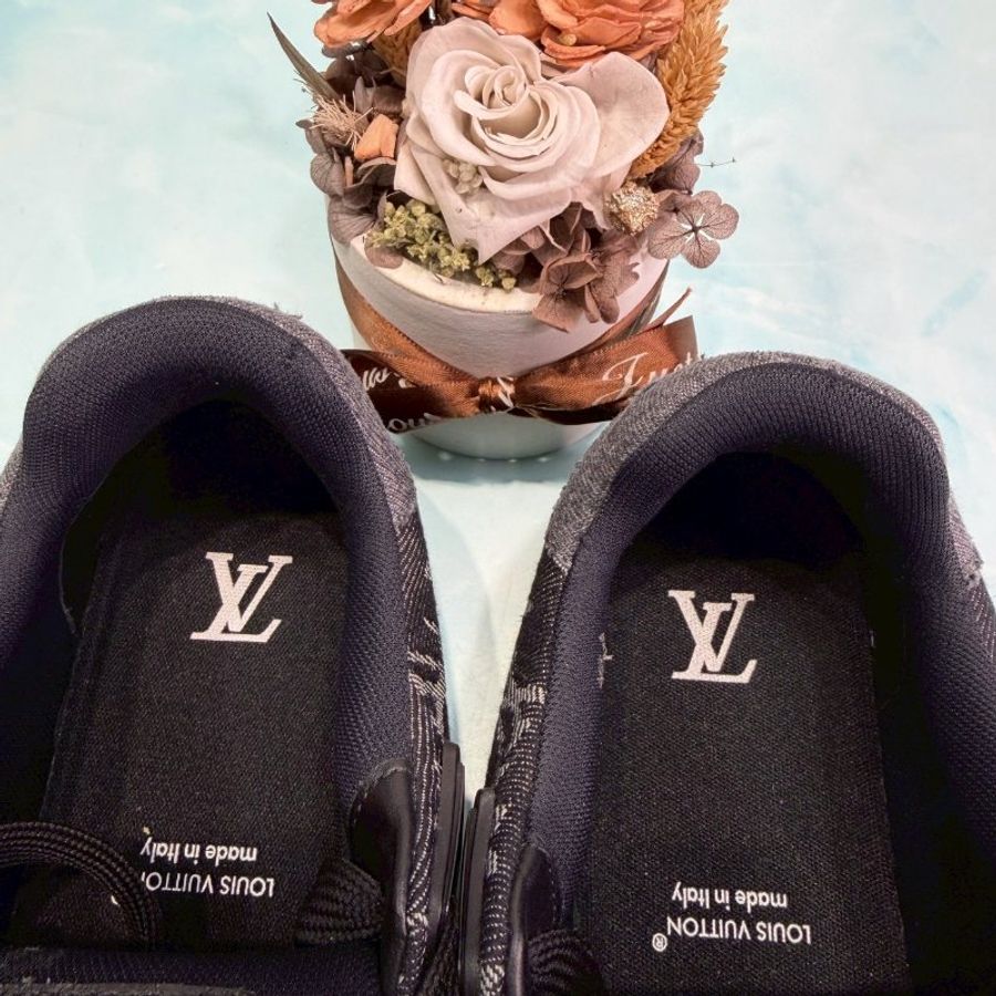 LV Trainer黑灰丹寧運動鞋-3