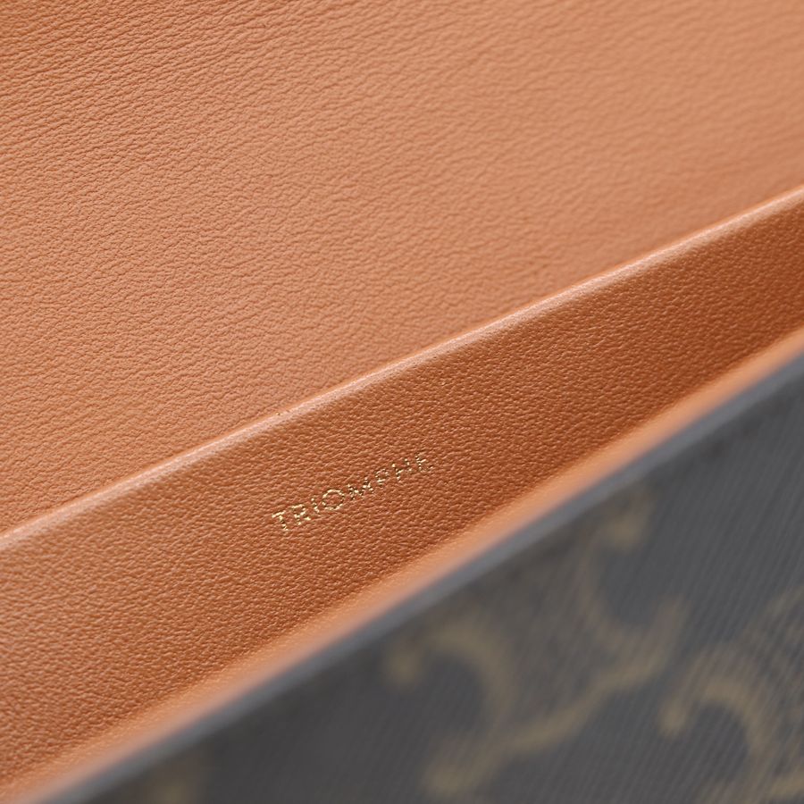 Celine triomphe 凱旋門標誌印花 肩背包 金扣-9