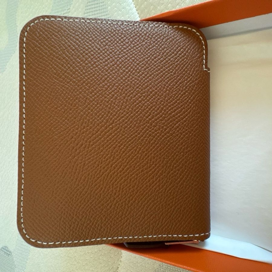 Hermes金棕色熱門絲巾短夾-2