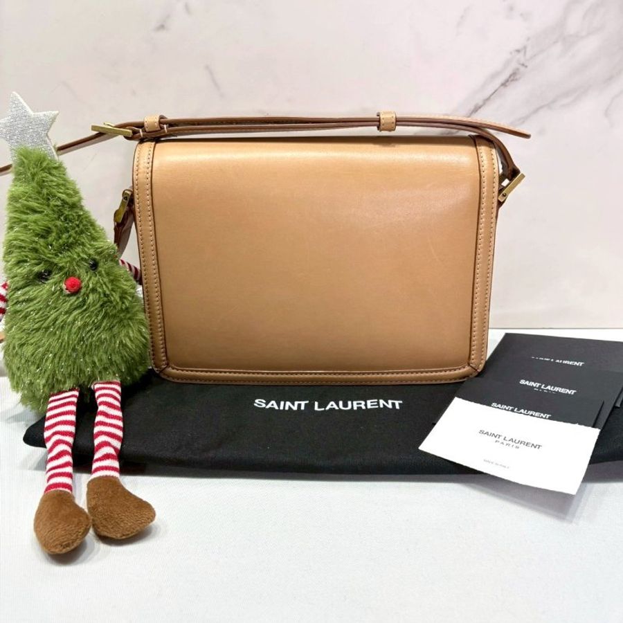 YSL Solferino中款皮革肩背書包-1
