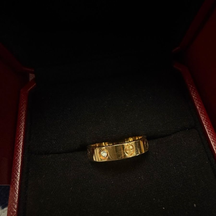 Cartier love單鑽金戒 52-6
