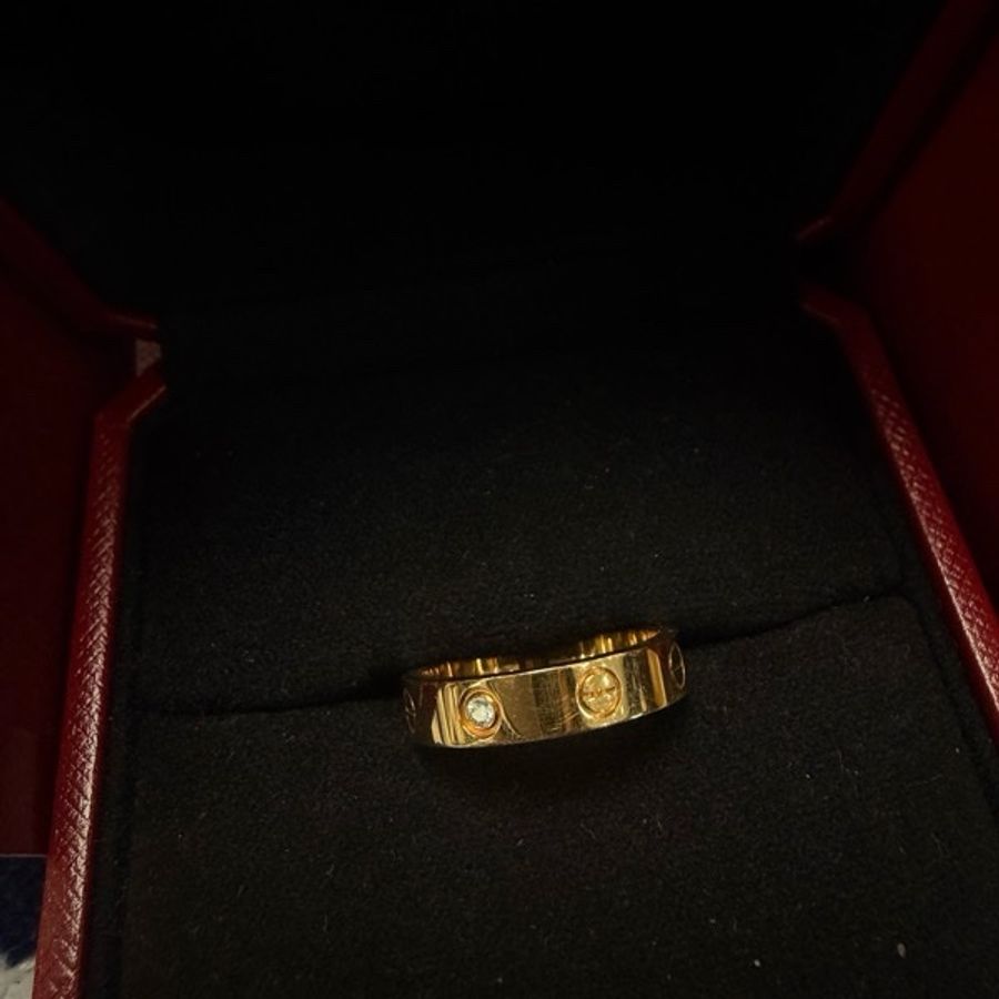 Cartier love單鑽金戒 52-11