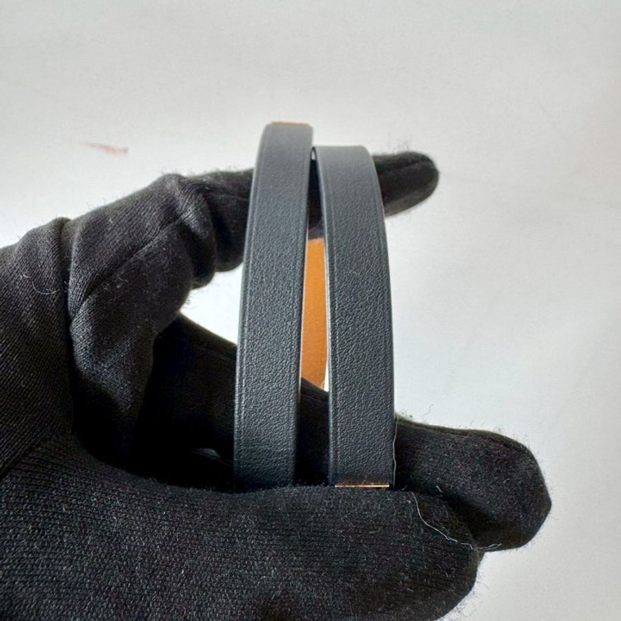 Hermès Mini Kelly Double Tour T2黑色 雙圈 小牛皮 皮革 玫瑰金扣 手環-6