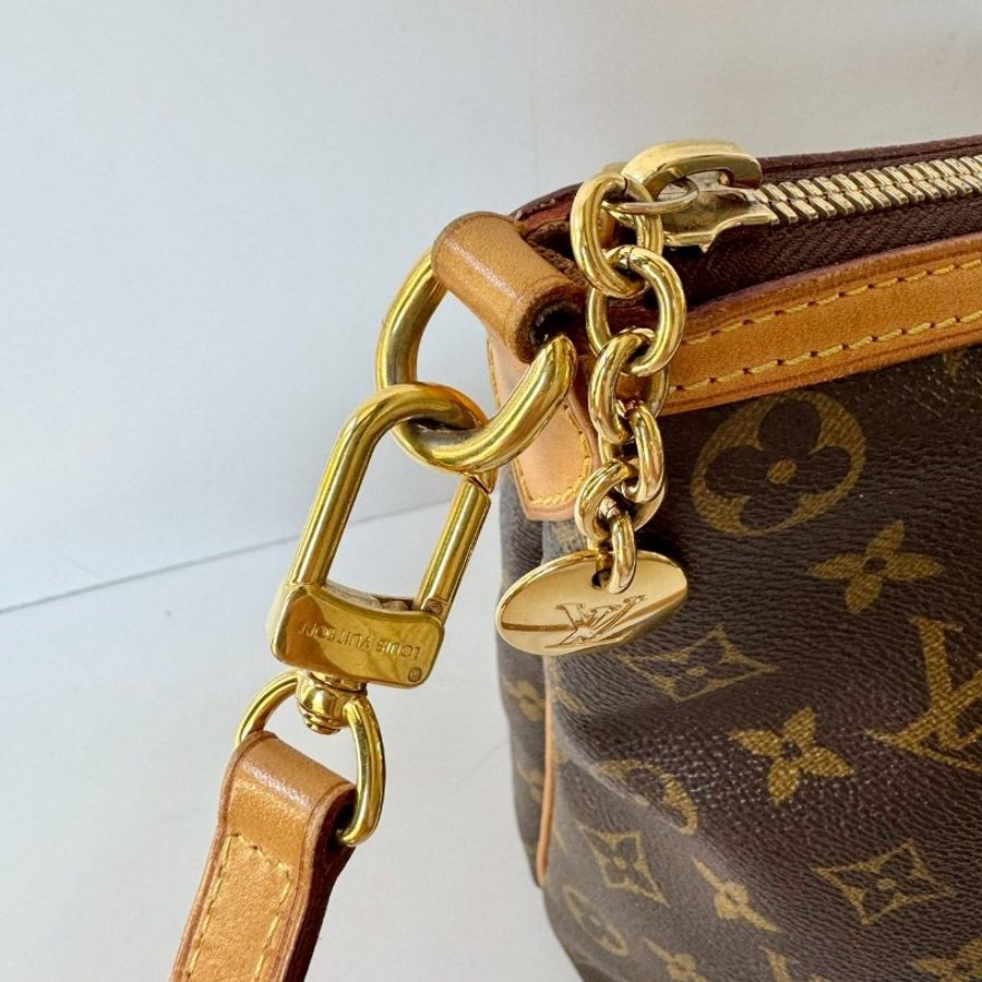 LV Palermo PM 棕色 老花 經典 抓皺 一字拉鍊 托特包 兩用包 手提包 斜背包 M40145-9