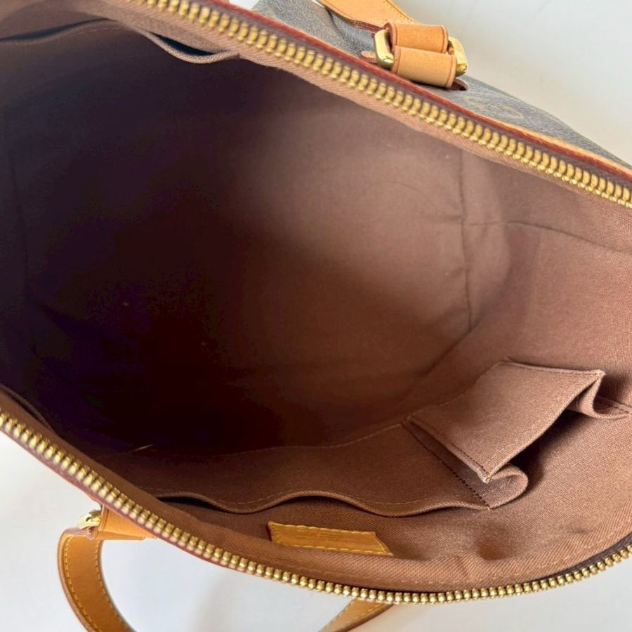 LV Palermo PM 棕色 老花 經典 抓皺 一字拉鍊 托特包 兩用包 手提包 斜背包 M40145-11