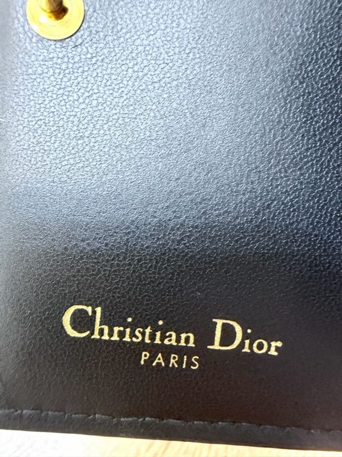 Dior 黑小牛皮Caro Dahlia 6卡零錢短夾-18