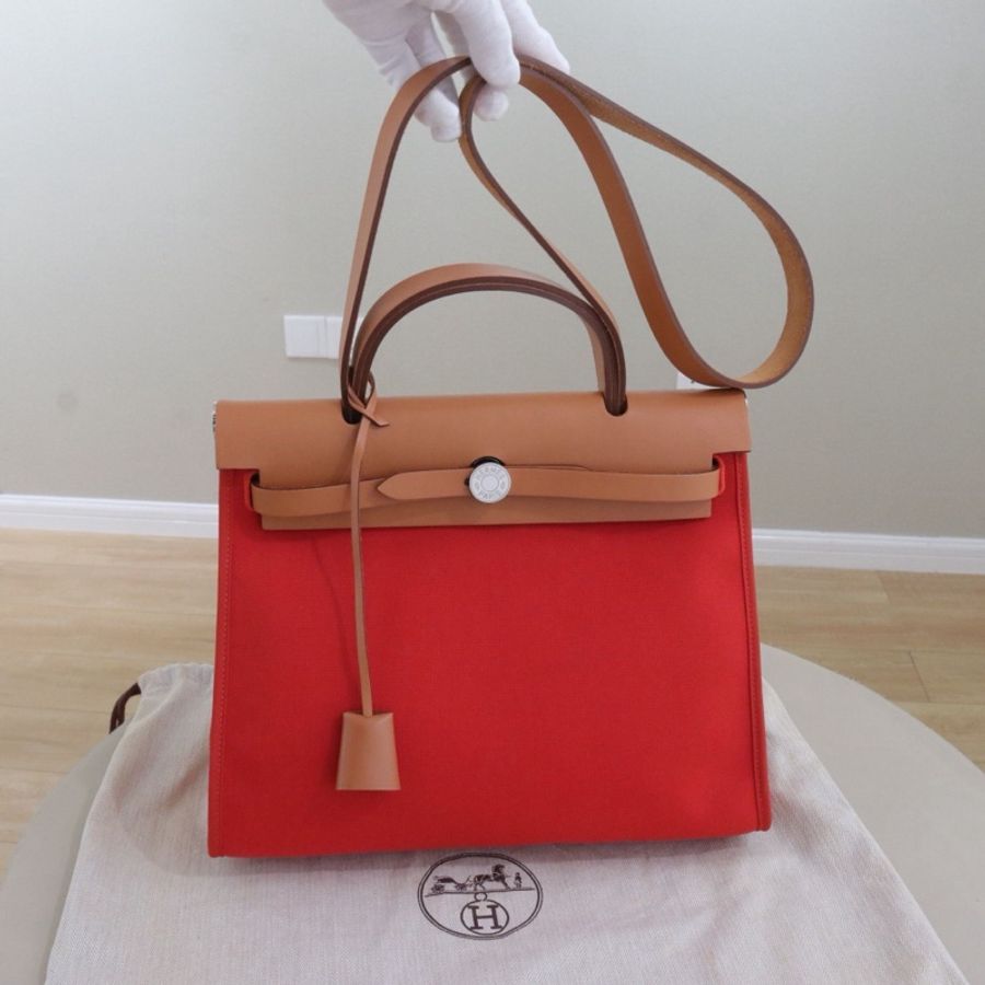Hermès 愛馬仕Herbag31小號,A刻 尺寸31*25*10,配件防塵袋。-0