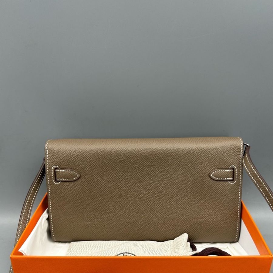 Hermes愛馬仕Kelly to go 大象灰銀扣 Togo牛皮 肩帶齊全 尺寸20×11cm-1