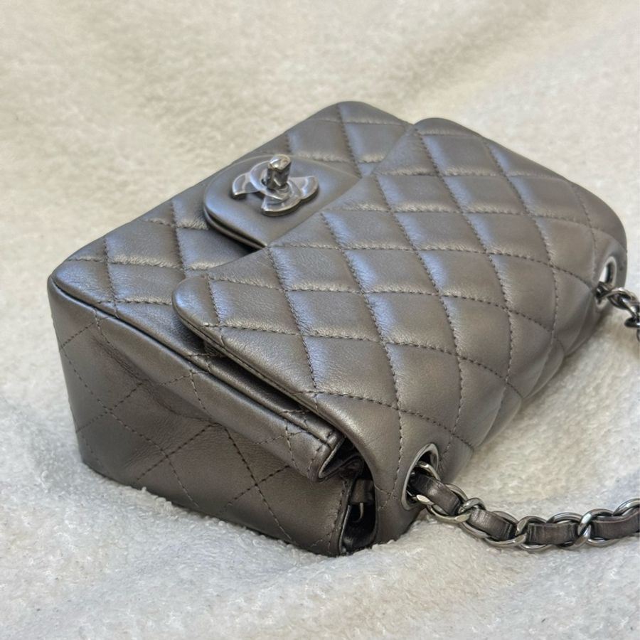 Chanel 方胖子 高級灰銀色-2