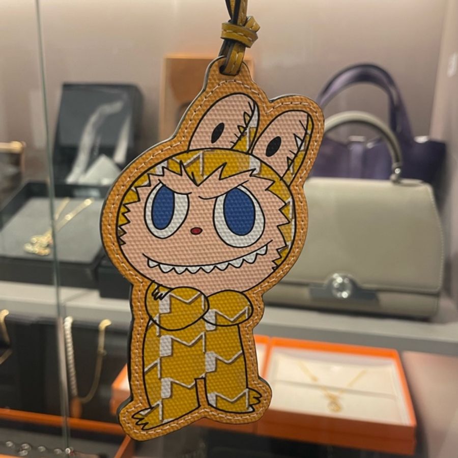Moynat x Kasing Lung The Monsters Labubu Bag Charm Yellow-1