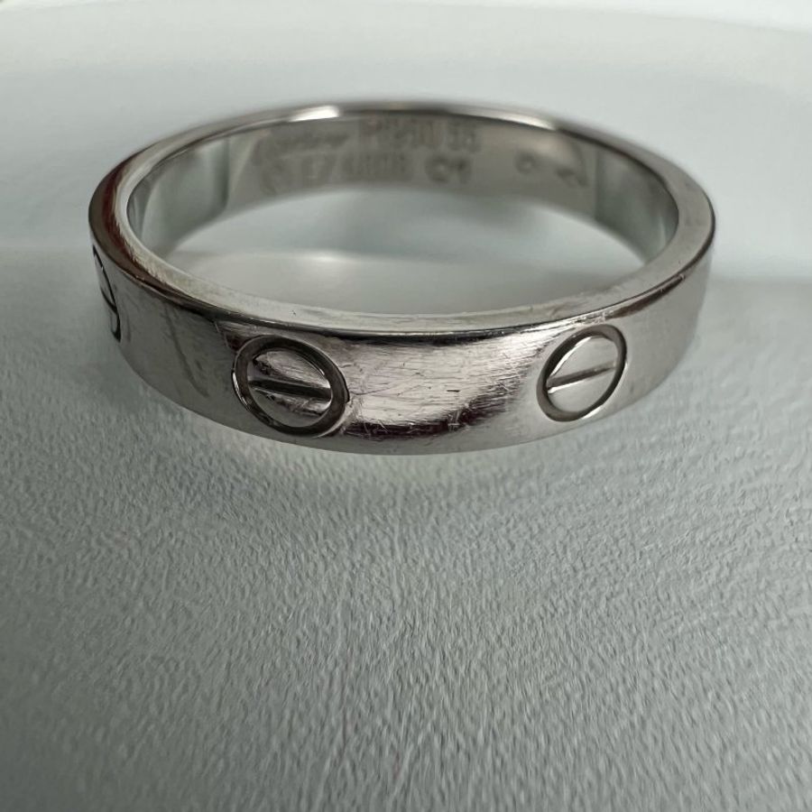 CARTIER FZ6808 白金LOVE戒指#55 /5.5G-5