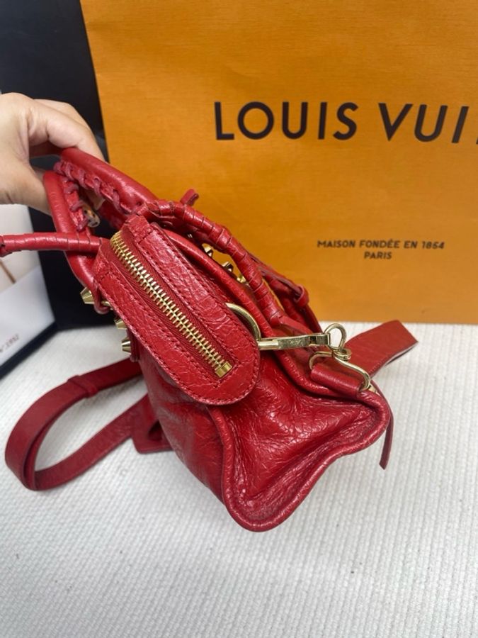 Balenciaga/巴黎世家 紅色機車 單肩包-2
