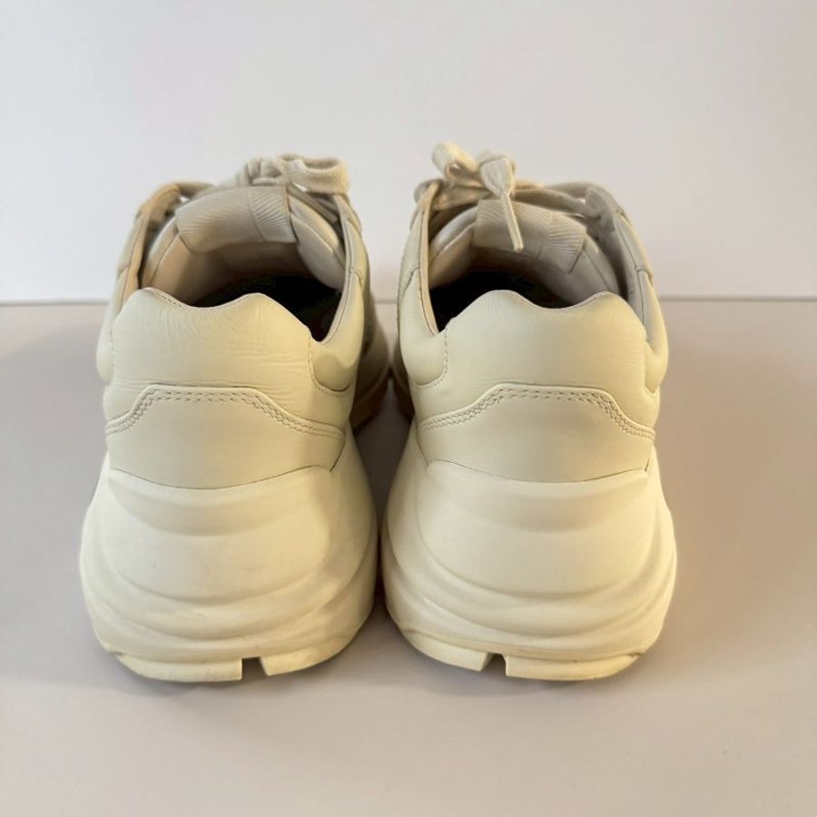 Gucci Rhyton 米白色 皮革 復古 綠紅綠 36.5 老爹鞋 運動鞋 500877-3