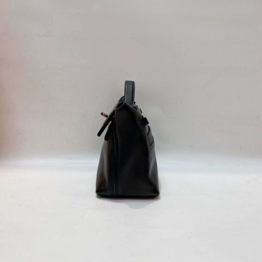 闲置带票HERMES爱马仕mini2424黑银可拆卸肩带手提斜挎包21*16*11-3