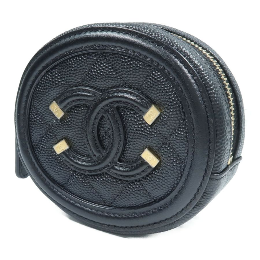 CHANEL 牛皮皮革Coin Case零錢包-1