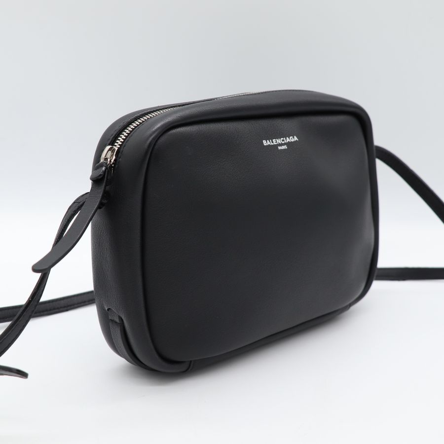 Balenciaga 巴黎世家 黑色 皮革 相機包 斜背包-2