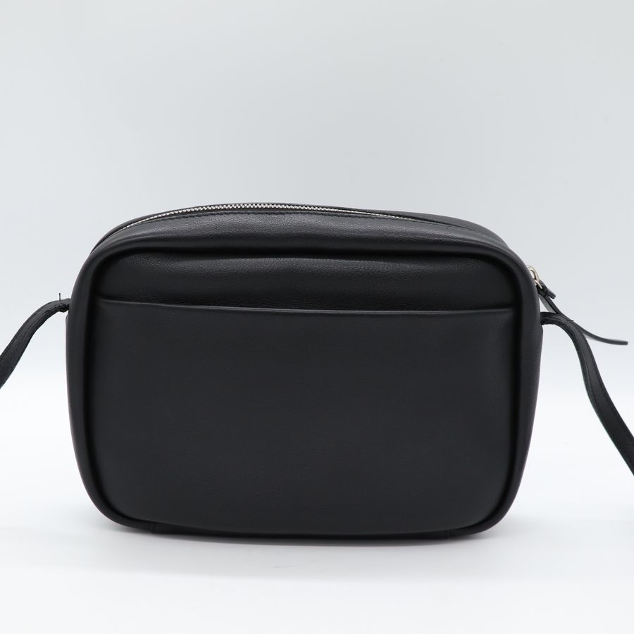 Balenciaga 巴黎世家 黑色 皮革 相機包 斜背包-4