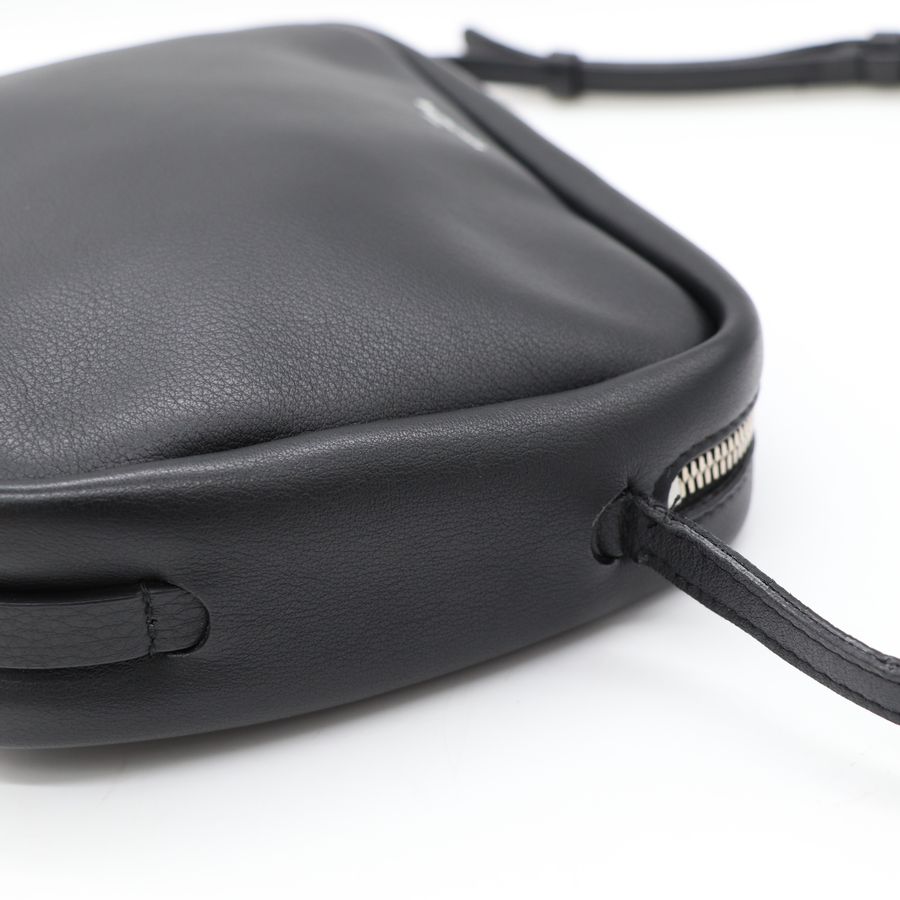 Balenciaga 巴黎世家 黑色 皮革 相機包 斜背包-8