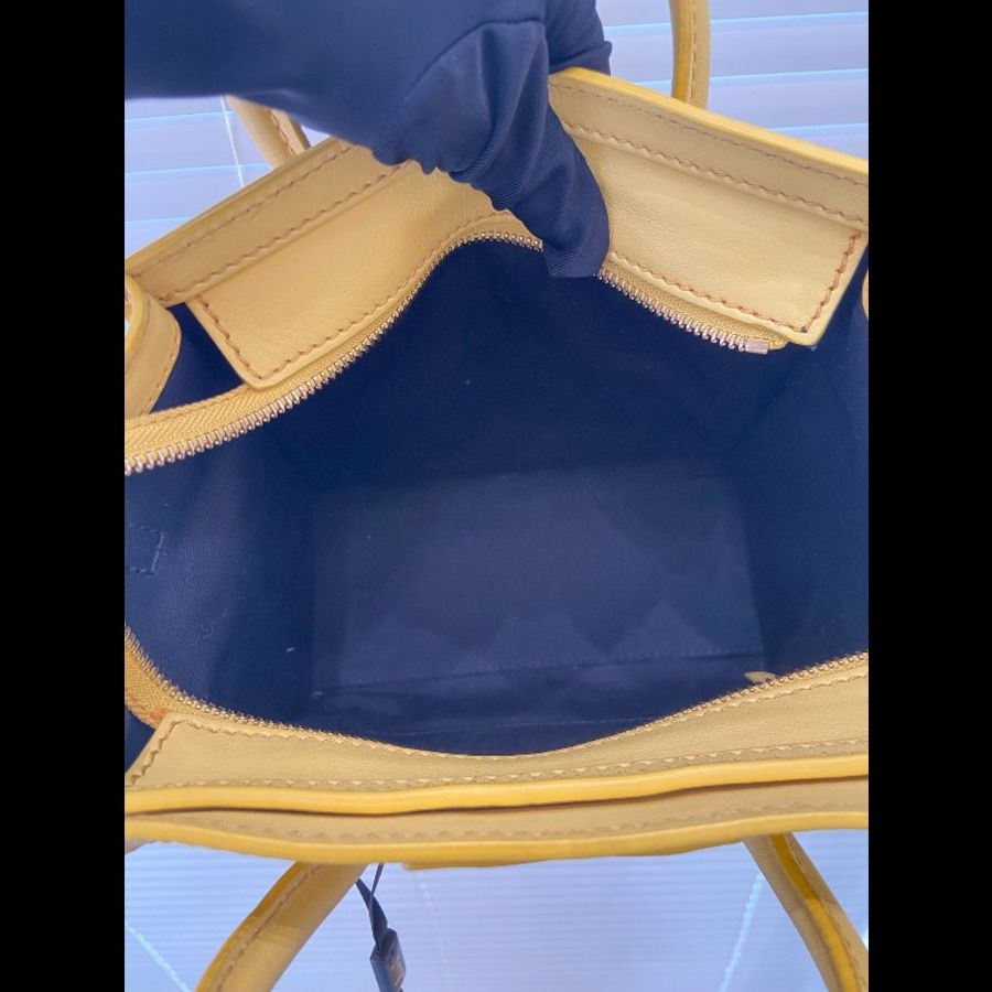 二手98新 Celine/賽琳 Luggage系列黃色牛皮笑臉 經典笑臉-8