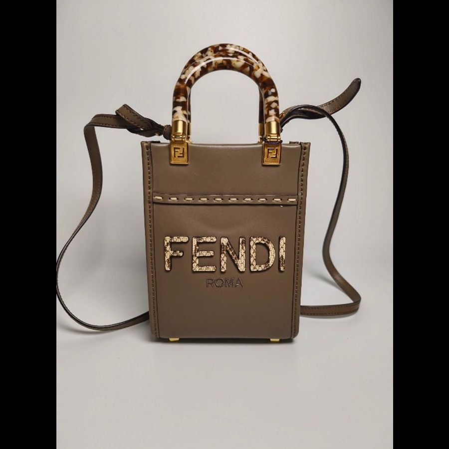 95新|Fendi/芬迪 玳瑁手柄琴譜mini。-0