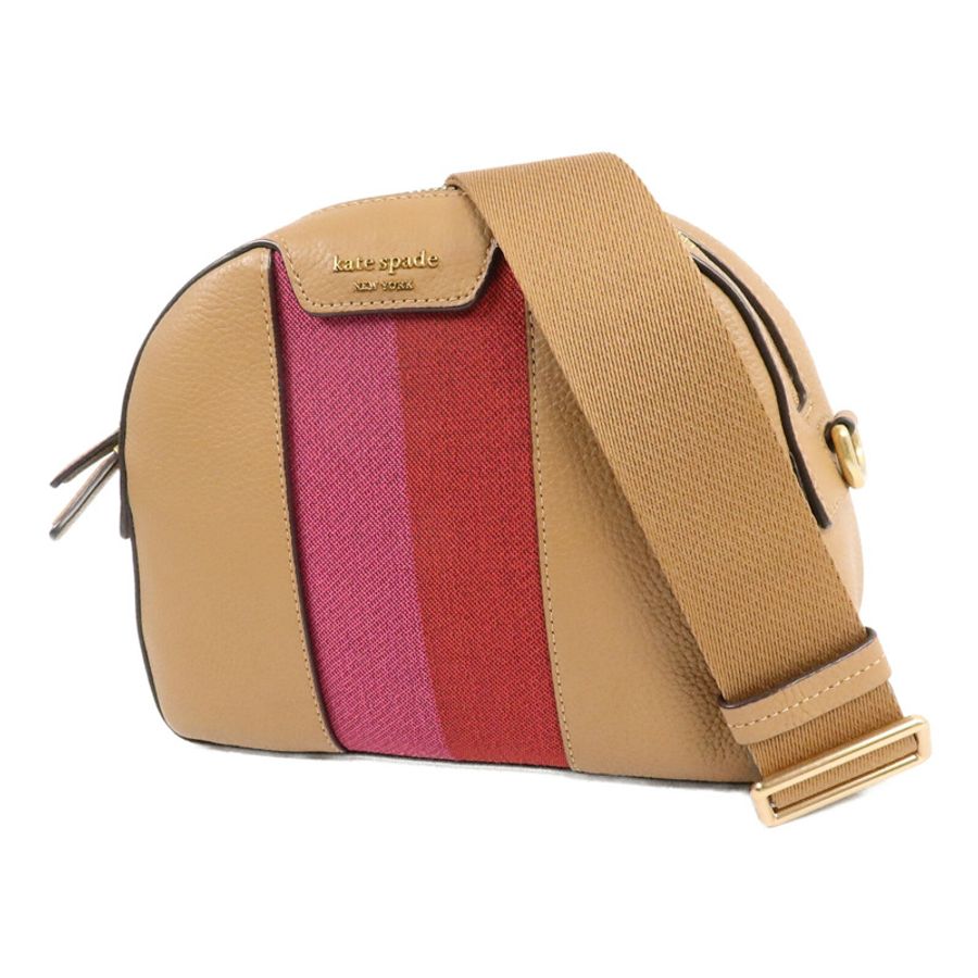 Kate Spade 皮革/提花織布Racing Stripe Addy Medium Dome肩背袋-2