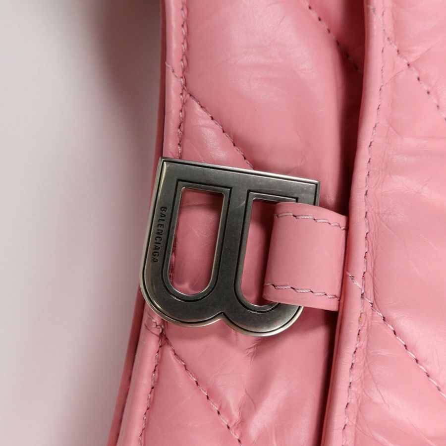 BALENCIAGA 牛皮皮革Crush Chain Quilted Bag鏈帶肩背袋-6