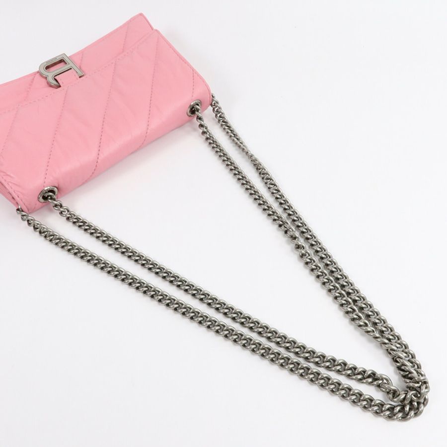 BALENCIAGA 牛皮皮革Crush Chain Quilted Bag鏈帶肩背袋-8