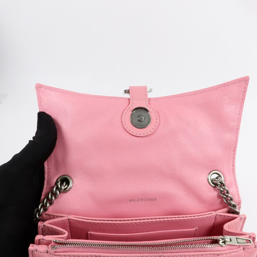 BALENCIAGA 牛皮皮革Crush Chain Quilted Bag鏈帶肩背袋-13