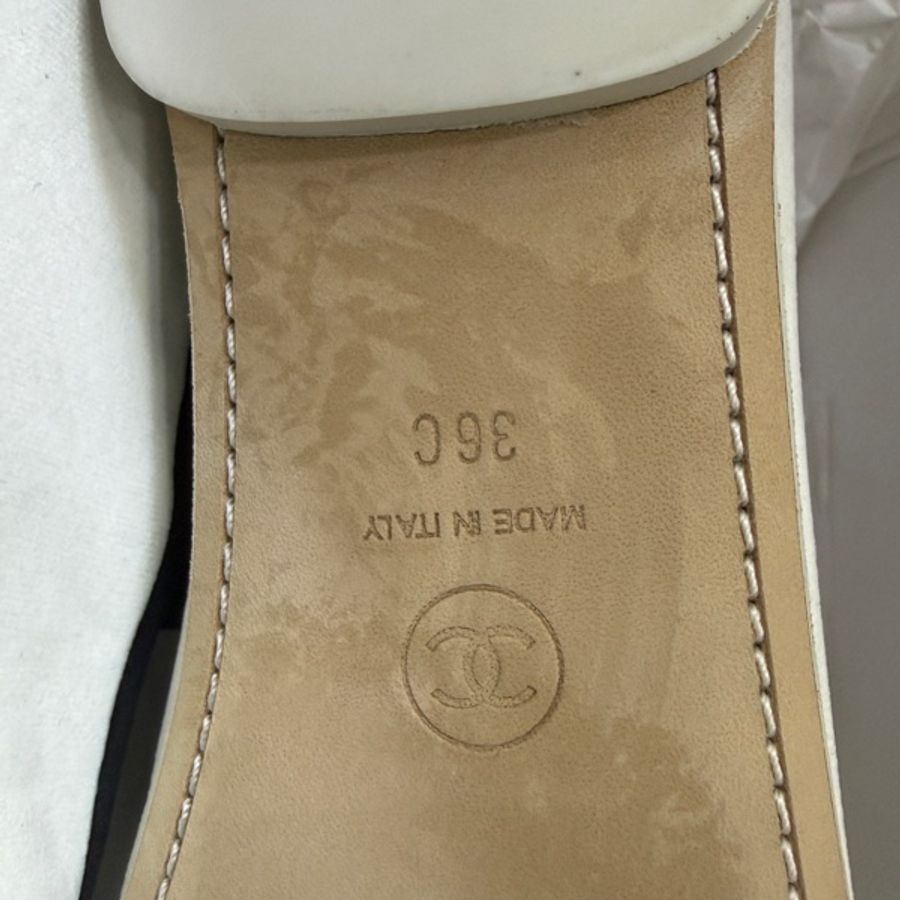 全新香奈兒chanel 平地鞋 芭蕾舞鞋絲絨熊貓配色瑪麗珍 size 36-14
