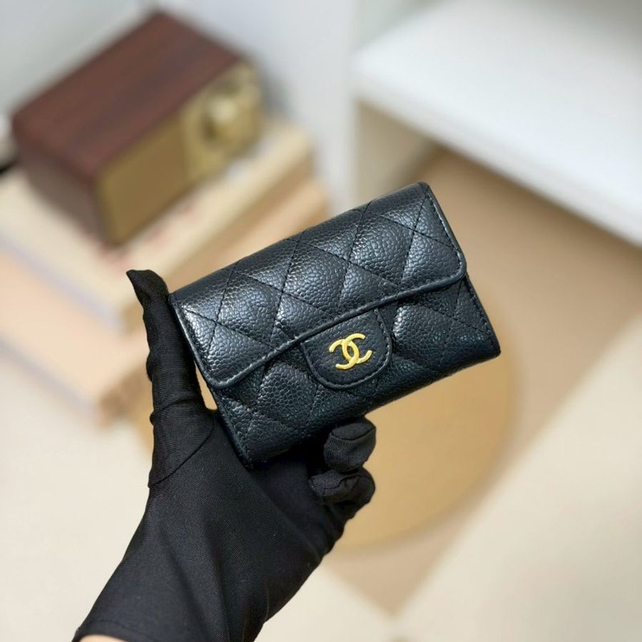 🏷️Chanel 香奈兒.Coco 翻蓋卡夾零錢包 芯片款-0